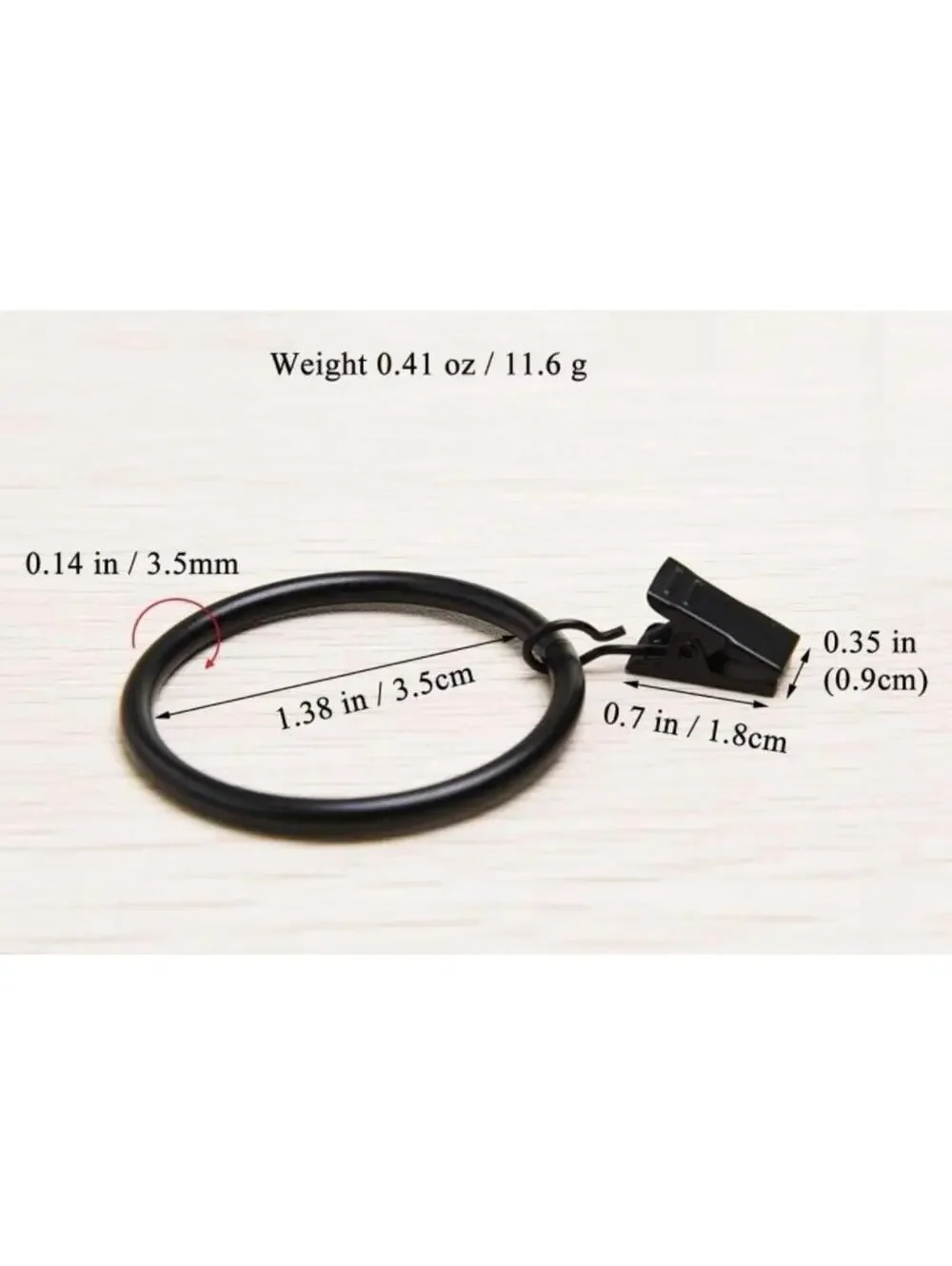 Black Curtain Rod Ring Clips Coideal 30 Pack Rustproof Metal Drapery Rings